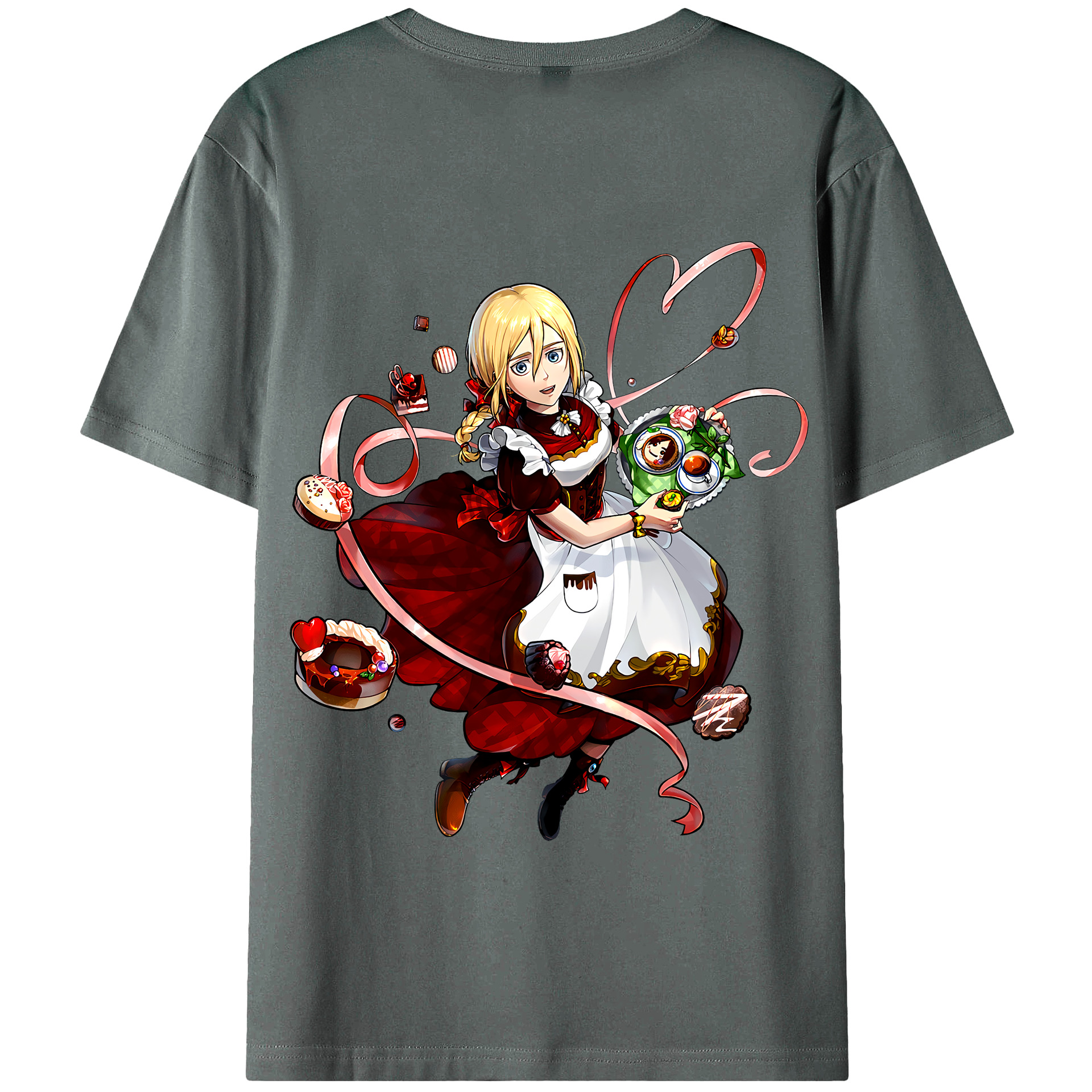 （画像用） 進撃の巨人 クリスタ·レンズ Attack on Titan Christa Lenz 綿100％半袖Tシャツ（背面プリント）
